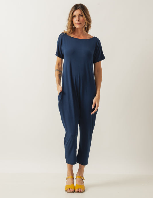 Virginia Navy Blue Jumpsuit