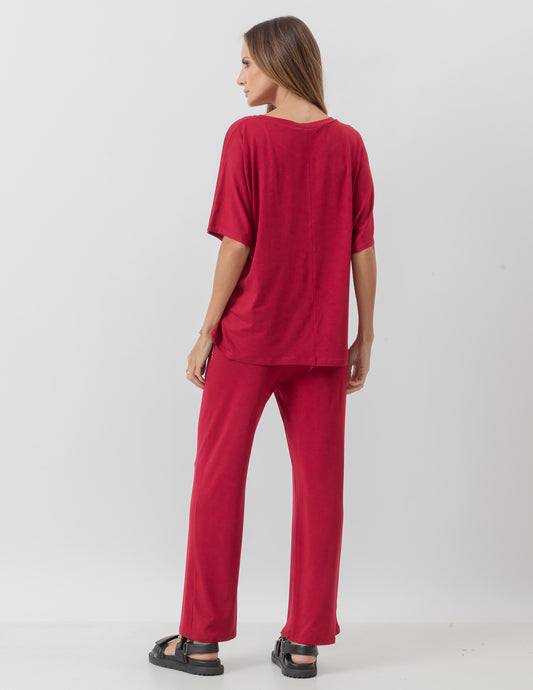 Duo Elisa Burgundy Set