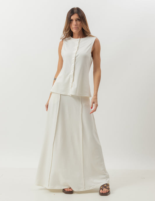 Melanie Off-White Long Skirt