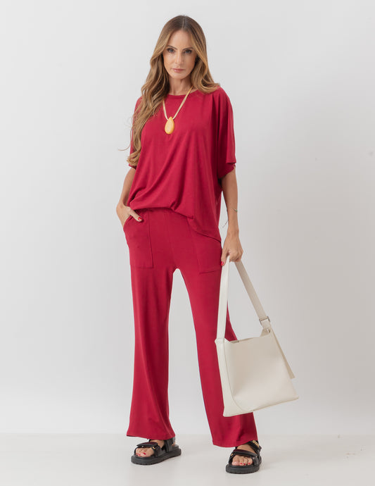 Duo Elisa Burgundy Set