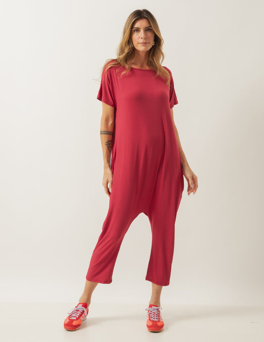 Virginia Burgundy Jumpsuit