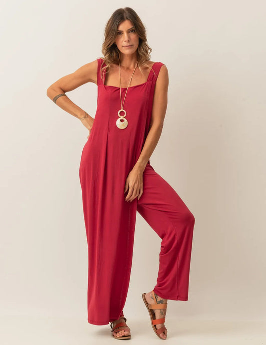 Chloe Burgundy Jumpsuit