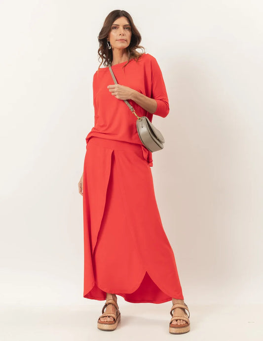 Elba Red Sweatshirt Set