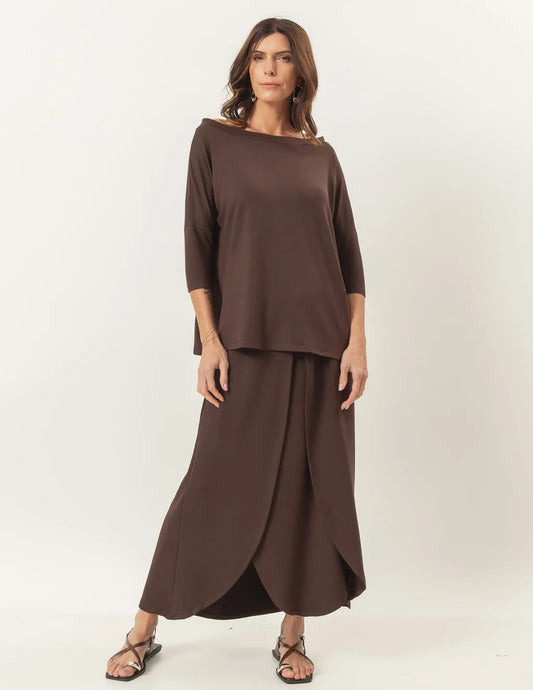 Elba Brown Sweatshirt Set