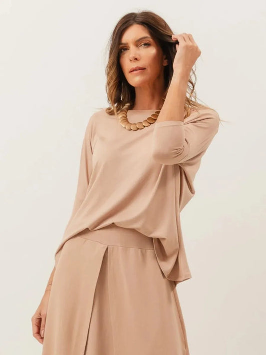 Elba Beige Blouse