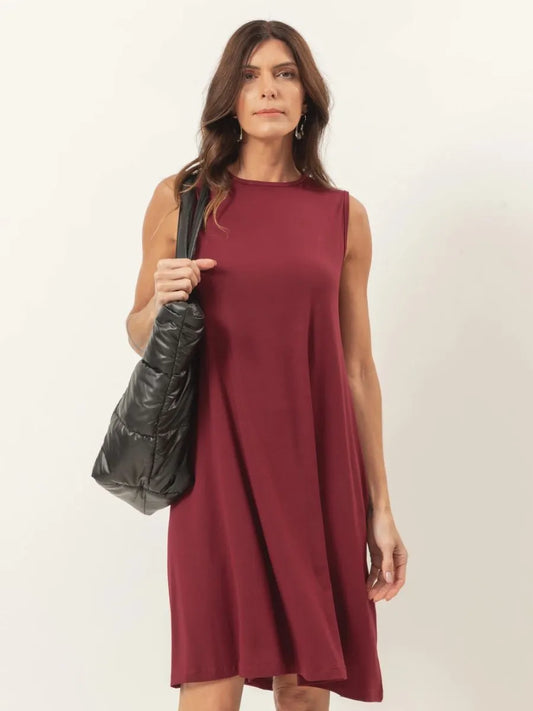 Liz Burgundy Dress
