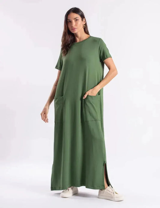 Paolla Military Green Dress