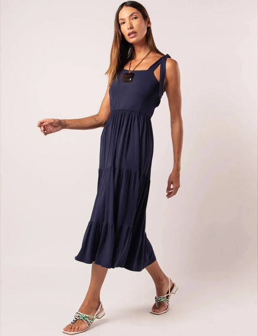 Teodora Navy Blue Midi Dress G