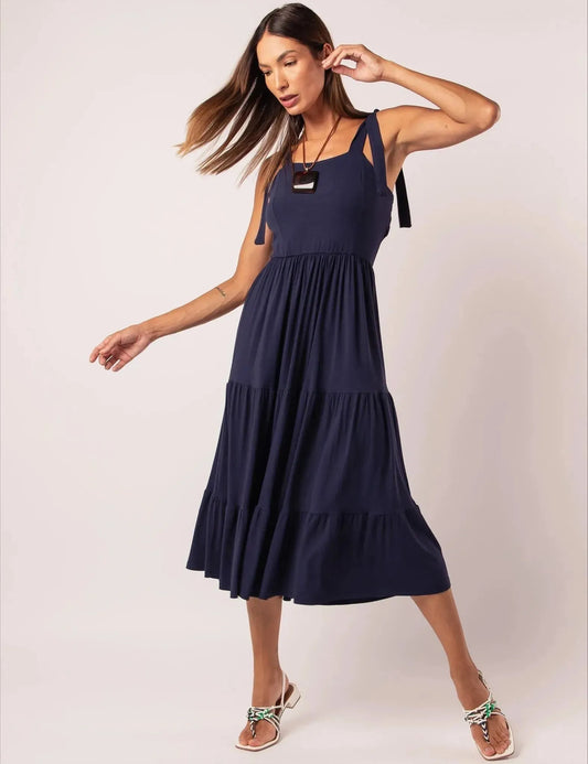 Teodora Navy Blue Midi Dress G