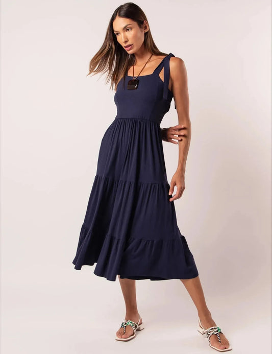 Teodora Navy Blue Midi Dress G