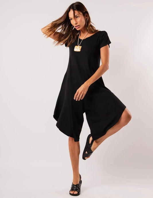 Heloísa Asymmetrical Black Jumpsuit