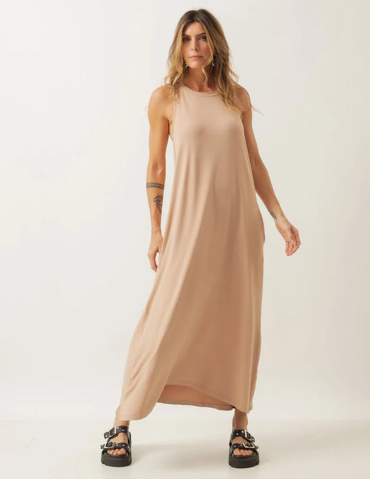 Santorini Beige Long Dress