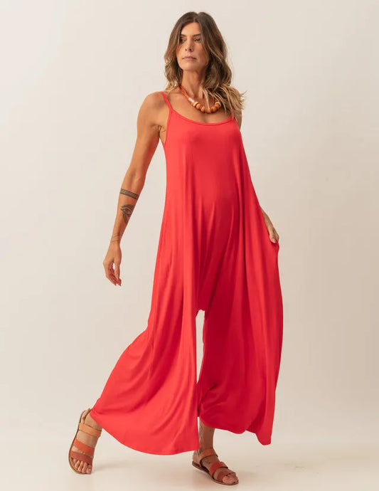 Pantalona Veronica Red Jumpsuit
