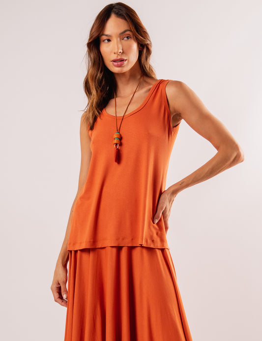 Atenas Terracotta U Blouse