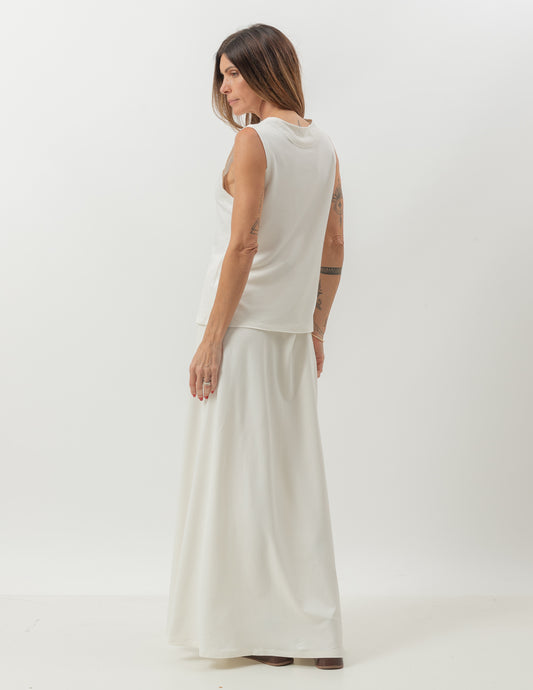 Melanie Off-White Long Skirt