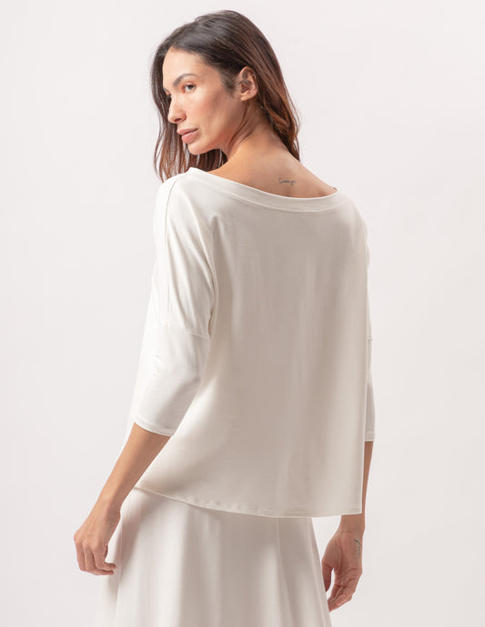 Elba Off-White Sweatshirt Skirt