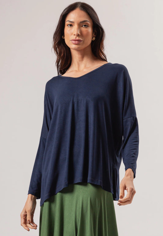 Emma Navy Blue Blouse