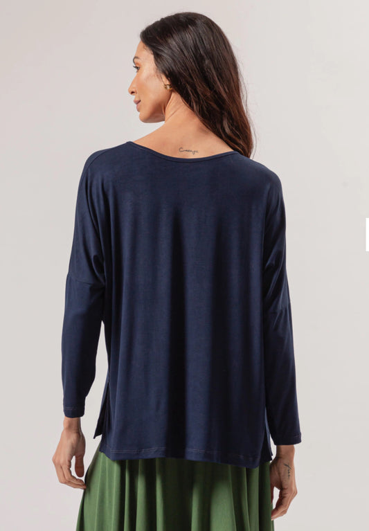 Emma Navy Blue Blouse