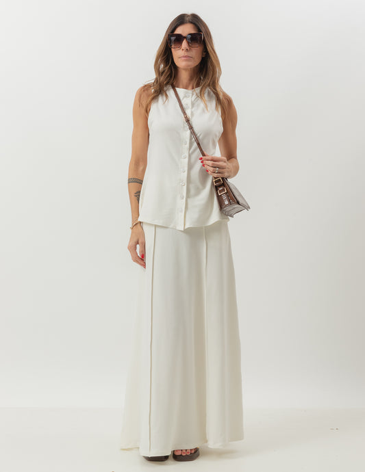 Melanie Off-White Long Skirt
