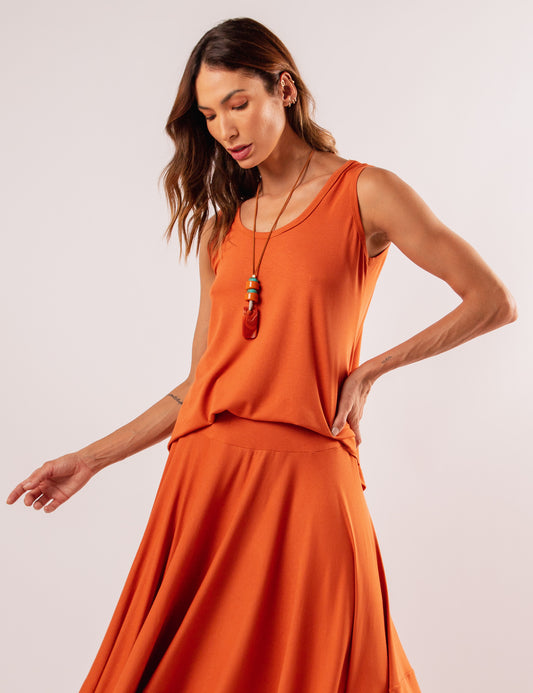 Atenas Terracotta U Blouse
