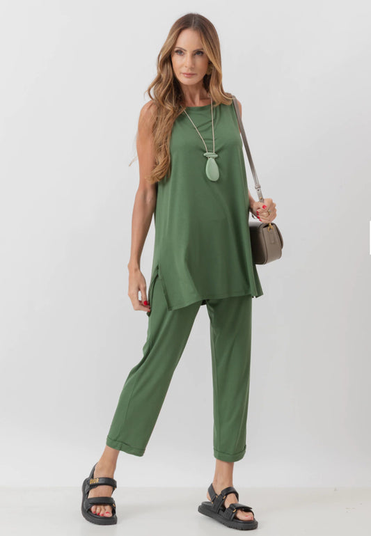 Paris Military Green Blouse