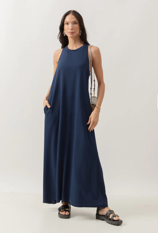 Santorini Navy Blue Dress