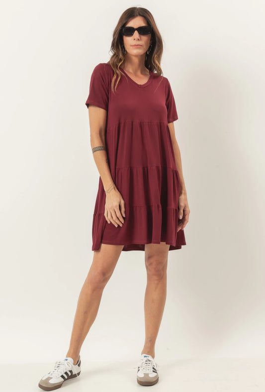 Renata Burgundy Dress S