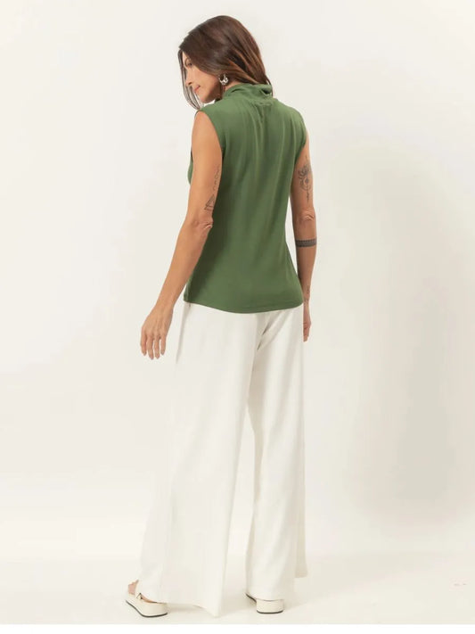 Bárbara Military Green Blouse
