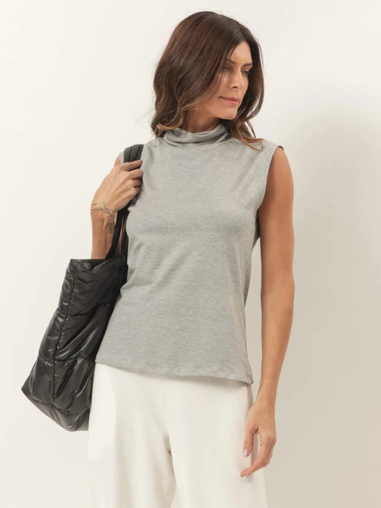 Bárbara Grey Mélange Blouse