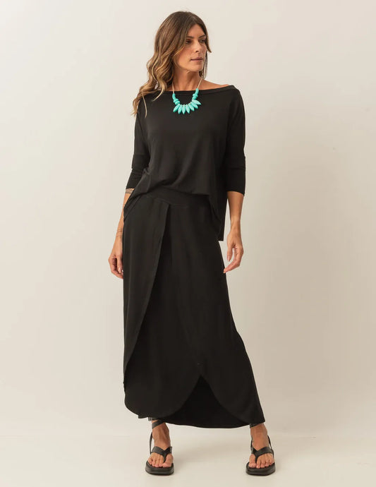 Elba black sweatshirt set