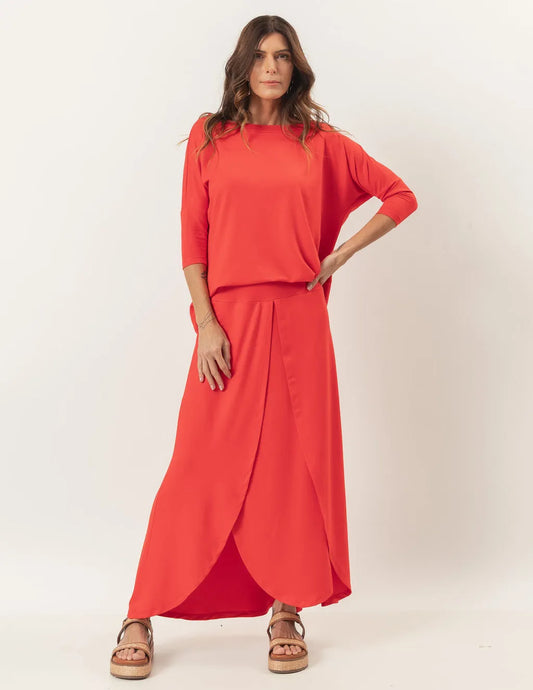 Elba Red Sweatshirt Set
