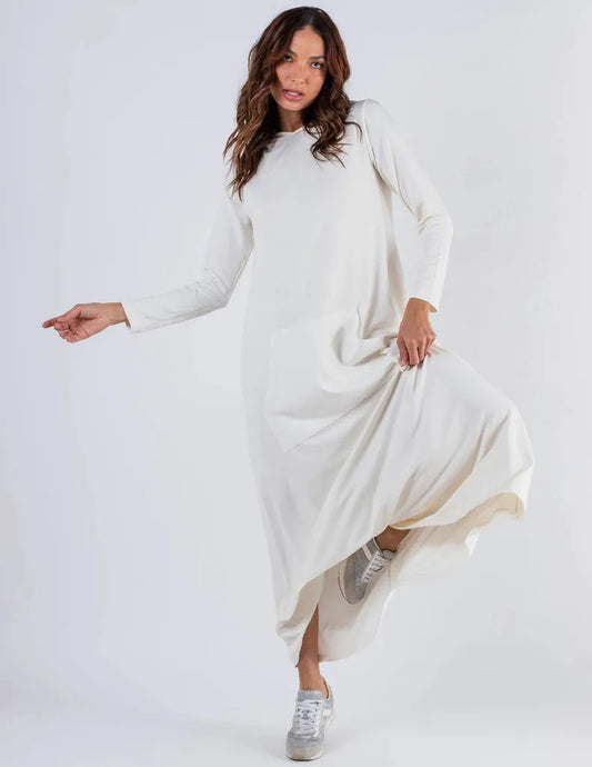 Fatima Off-White Long Dress