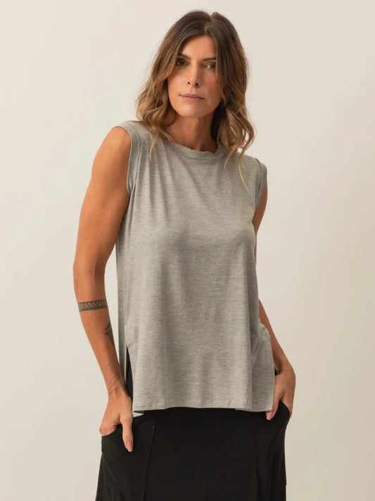 Kimono Grey Mélange Blouse