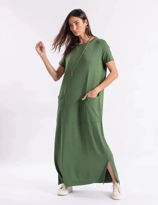 Paolla Military Green Dress