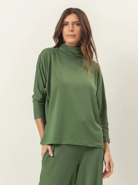 Panama Military Green Blouse