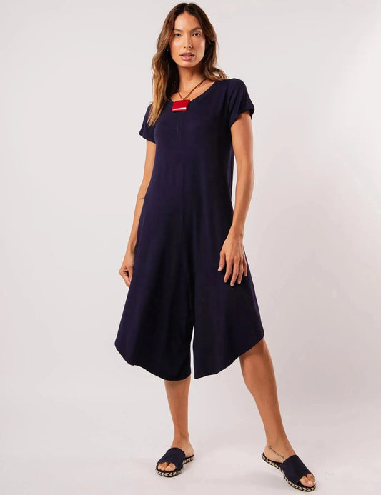 Heloísa Asymmetrical Navy Blue Jumpsuit