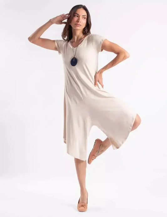 Heloísa Asymmetrical Beige Jumpsuit